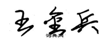 朱錫榮王金兵草書個性簽名怎么寫