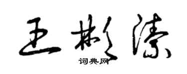 曾慶福王彬潔草書個性簽名怎么寫