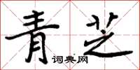 周炳元青芝楷書怎么寫