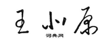 駱恆光王北原草書個性簽名怎么寫