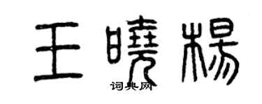曾慶福王曉楊篆書個性簽名怎么寫