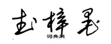 朱錫榮武梓墨草書個性簽名怎么寫
