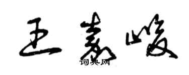 曾慶福王嘉峻草書個性簽名怎么寫