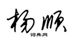 朱錫榮楊順草書個性簽名怎么寫