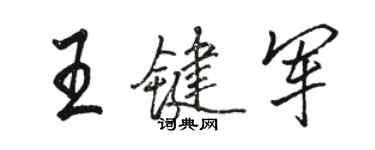 駱恆光王鍵軍行書個性簽名怎么寫