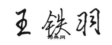 駱恆光王鐵羽行書個性簽名怎么寫