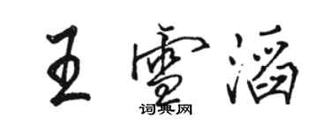 駱恆光王雪滔行書個性簽名怎么寫