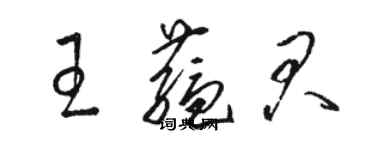 駱恆光王蘊君草書個性簽名怎么寫