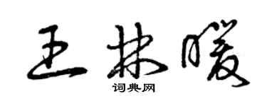 曾慶福王林暖草書個性簽名怎么寫
