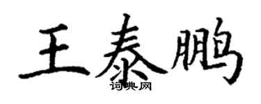丁謙王泰鵬楷書個性簽名怎么寫