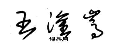 朱錫榮王淦嵩草書個性簽名怎么寫