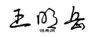 曾慶福王明岳草書個性簽名怎么寫