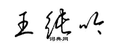 梁錦英王純吟草書個性簽名怎么寫