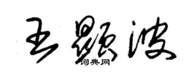 朱錫榮王顯波草書個性簽名怎么寫