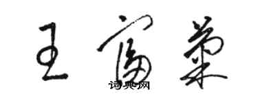 駱恆光王富菊草書個性簽名怎么寫