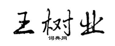 曾慶福王樹業行書個性簽名怎么寫