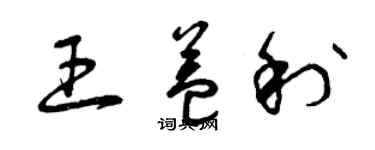 曾慶福王益利草書個性簽名怎么寫
