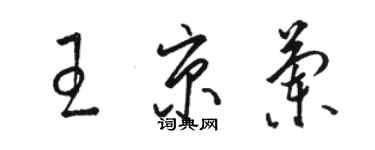 駱恆光王京蘭草書個性簽名怎么寫