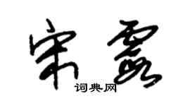 朱錫榮宋霞草書個性簽名怎么寫