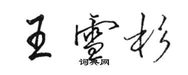 駱恆光王雪杉行書個性簽名怎么寫