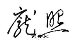 駱恆光龐照草書個性簽名怎么寫