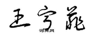 曾慶福王寧菲草書個性簽名怎么寫