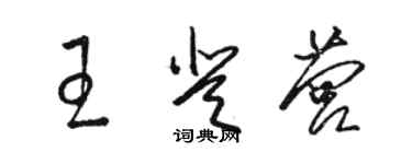 駱恆光王登營草書個性簽名怎么寫