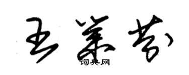 朱錫榮王業芬草書個性簽名怎么寫