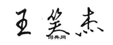 駱恆光王笑傑行書個性簽名怎么寫