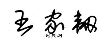 朱錫榮王家韌草書個性簽名怎么寫