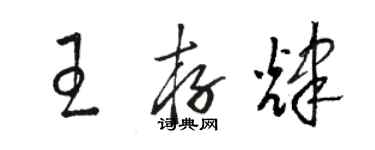 駱恆光王存輝草書個性簽名怎么寫