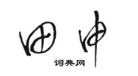 駱恆光田申草書個性簽名怎么寫