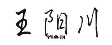 駱恆光王陽川行書個性簽名怎么寫