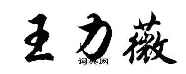 胡問遂王力薇行書個性簽名怎么寫