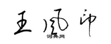 梁錦英王風印草書個性簽名怎么寫