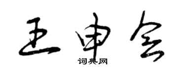 曾慶福王申會草書個性簽名怎么寫