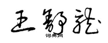 曾慶福王舒龍草書個性簽名怎么寫