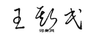 駱恆光王斯民草書個性簽名怎么寫