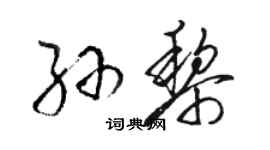 駱恆光孫黎草書個性簽名怎么寫