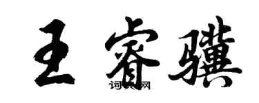胡問遂王睿驥行書個性簽名怎么寫