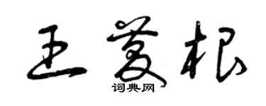 曾慶福王慶根草書個性簽名怎么寫