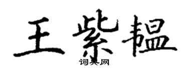 丁謙王紫韞楷書個性簽名怎么寫