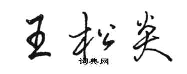 駱恆光王松炎行書個性簽名怎么寫