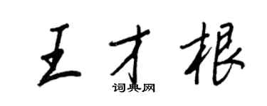 王正良王才根行書個性簽名怎么寫
