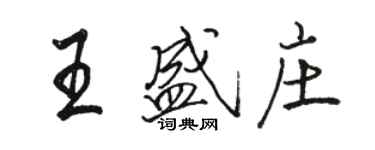 駱恆光王盛莊行書個性簽名怎么寫