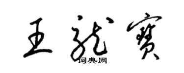 梁錦英王龍寶草書個性簽名怎么寫