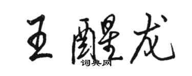 駱恆光王醒龍行書個性簽名怎么寫