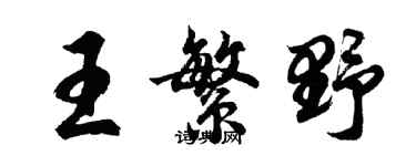 胡問遂王繁野行書個性簽名怎么寫