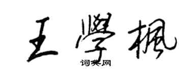 王正良王學楓行書個性簽名怎么寫