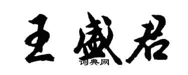 胡問遂王盛君行書個性簽名怎么寫